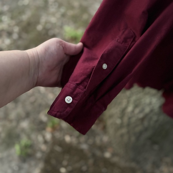 RALPH LAUREN MENS 3XB BIG TALL LONG SLEEVE BUTTON DOWN MAROON RED BURGUNDY - Picture 4 of 6